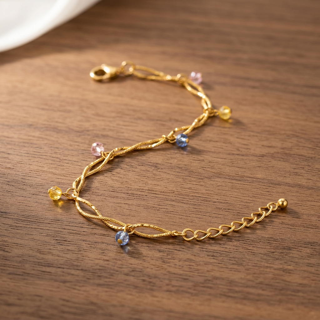 Pastel Charm Gold-Tone Bracelet