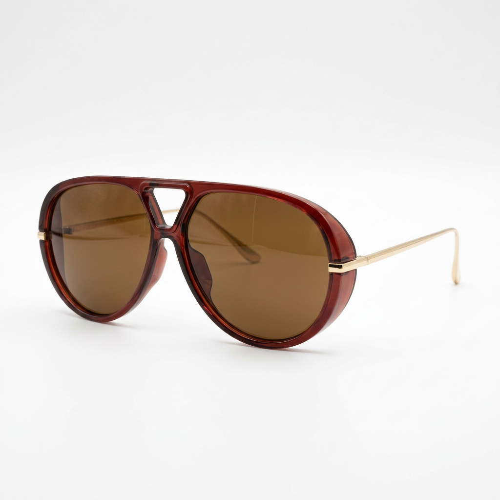 Retro Brown Aviator Sunglasses