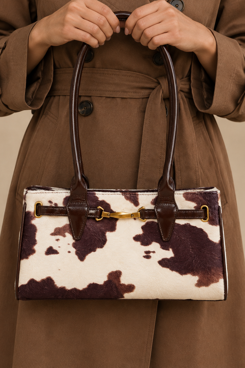 Cow Print Shoulder Bag