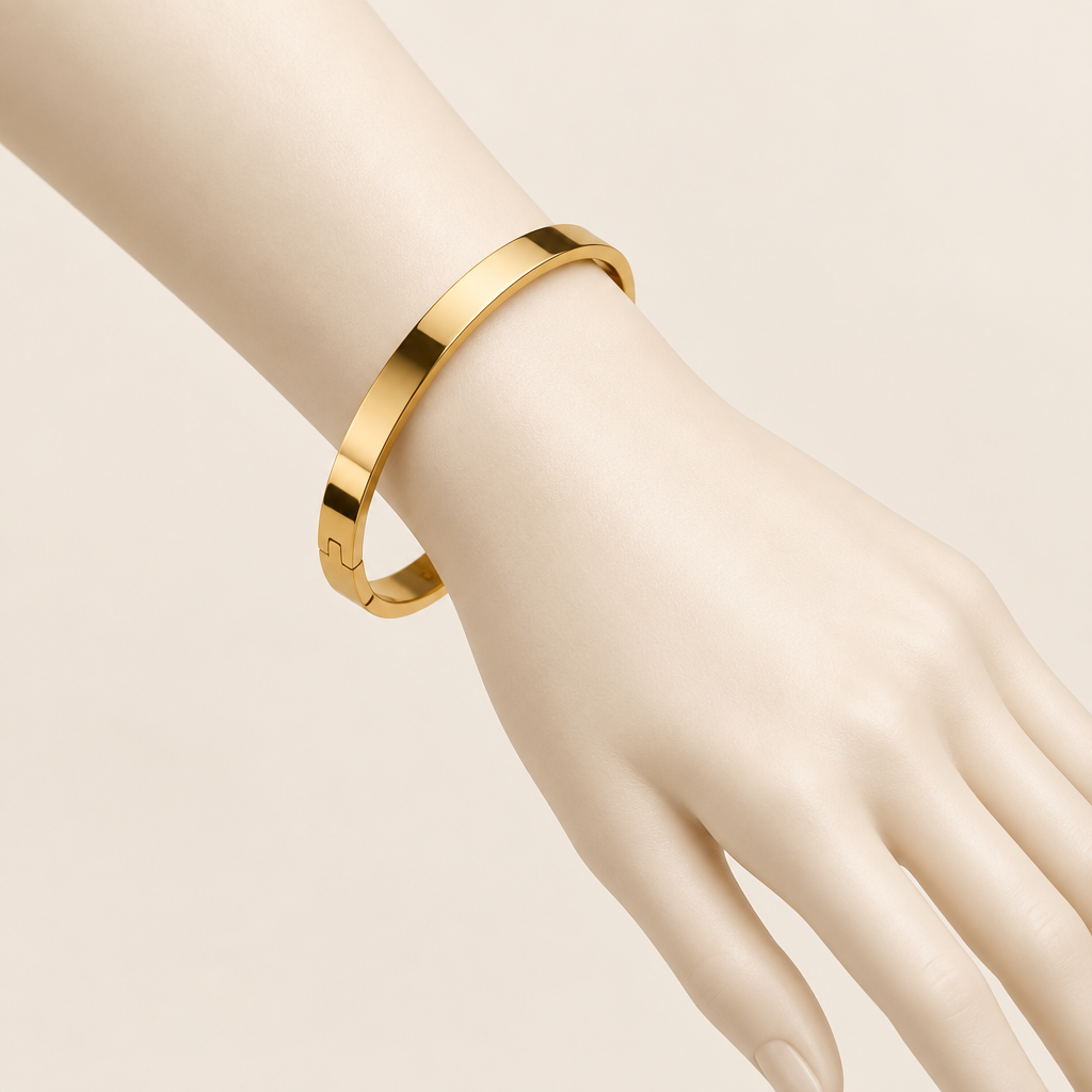 Classic Polished Gold-Tone Bracelet