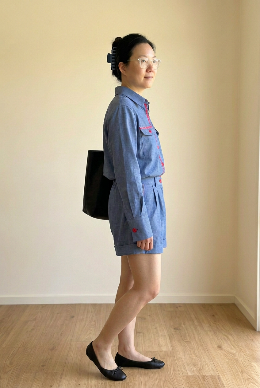 Blue Ric Rac Shirt & Shorts Set