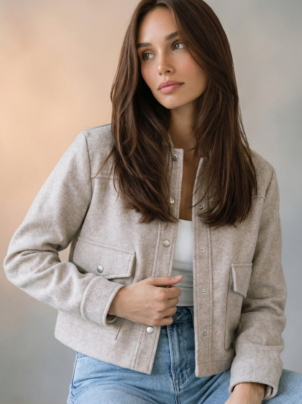 Cropped length Autumn jacket
