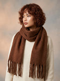 Brown winter neck scarf