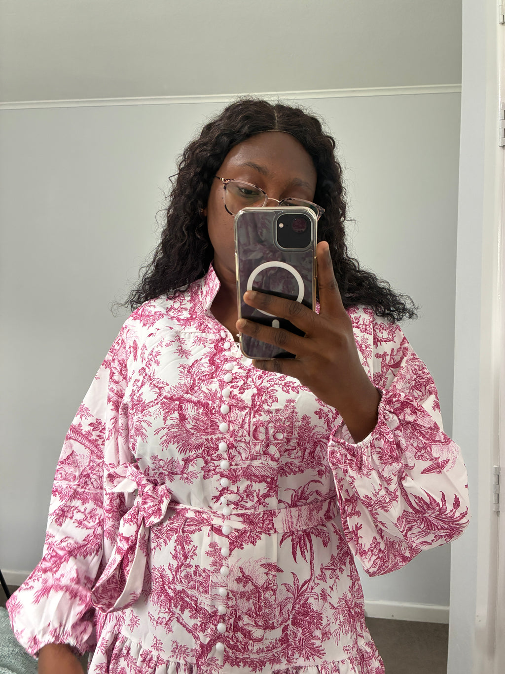 Vibrant floral print dress