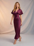 V neck dress