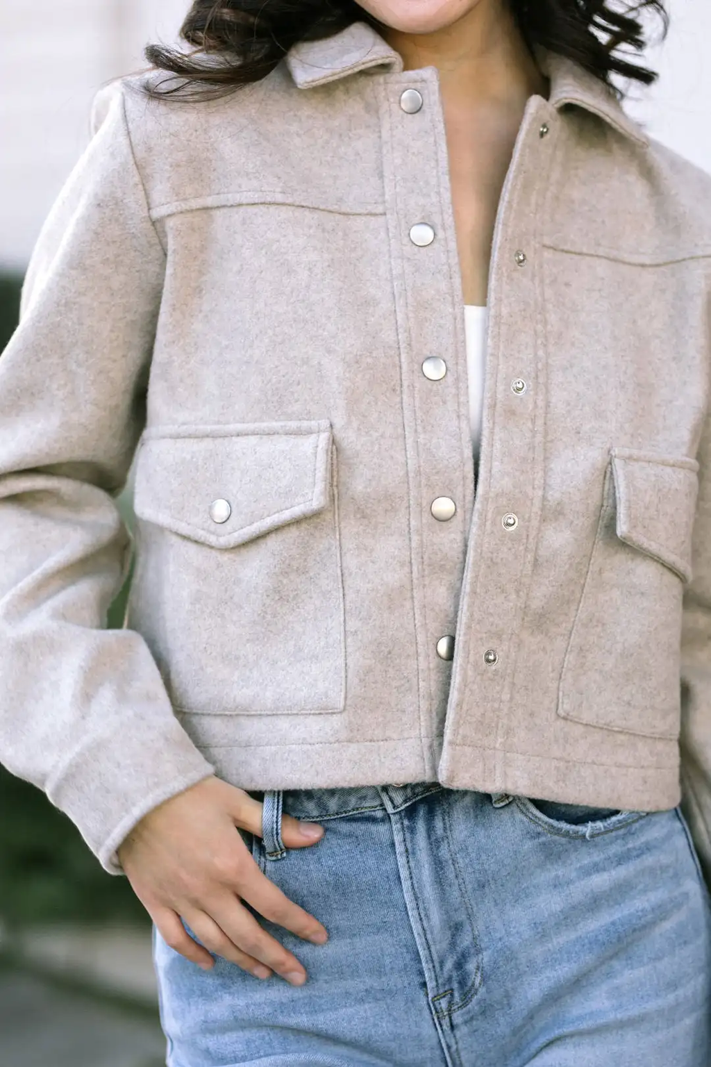 Cropped length Autumn jacket
