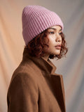 Pink knitted beanie