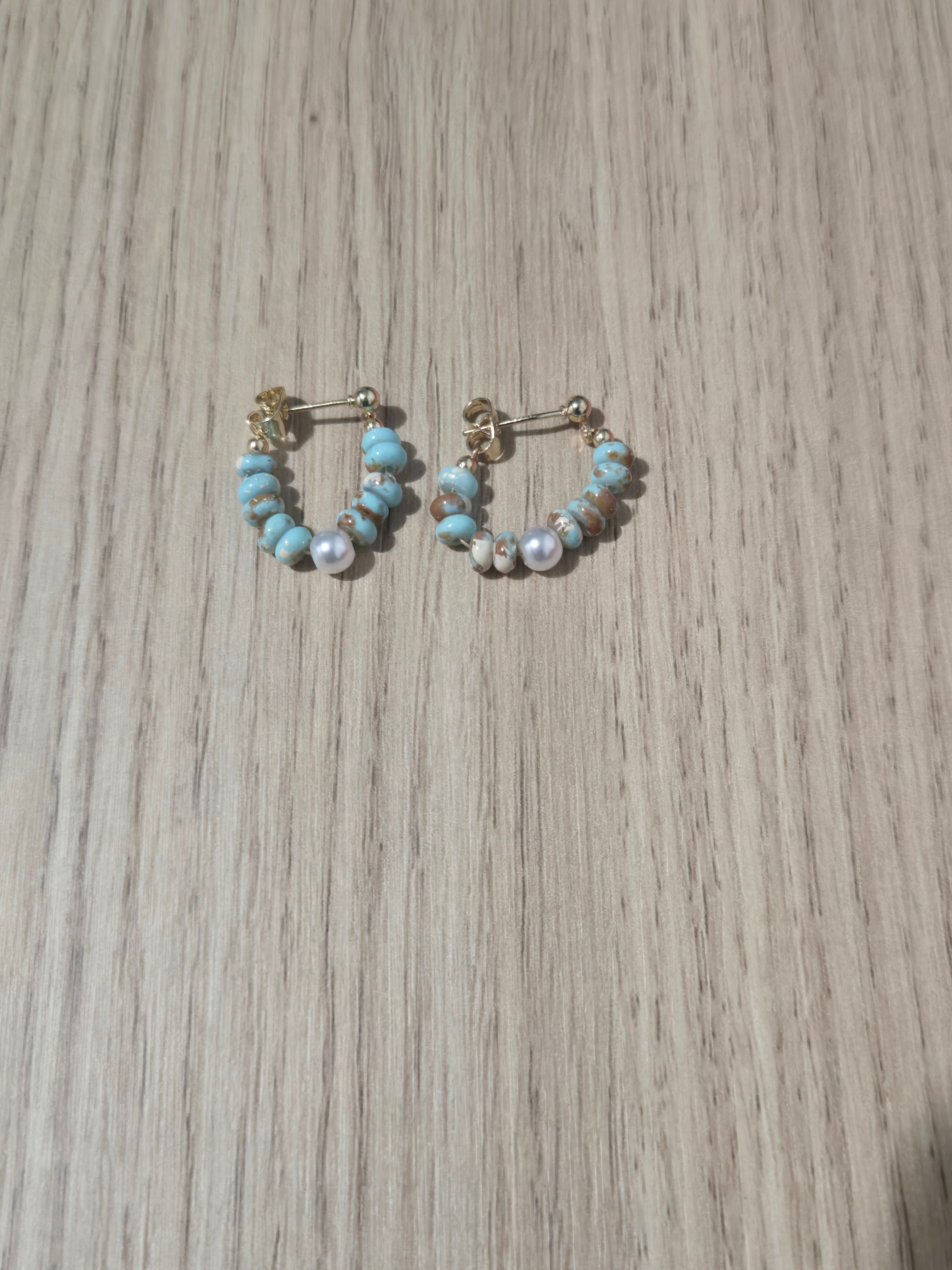 Dainty beaded detail earrings