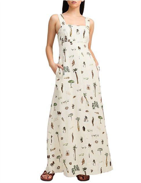 Vacay print maxi dress