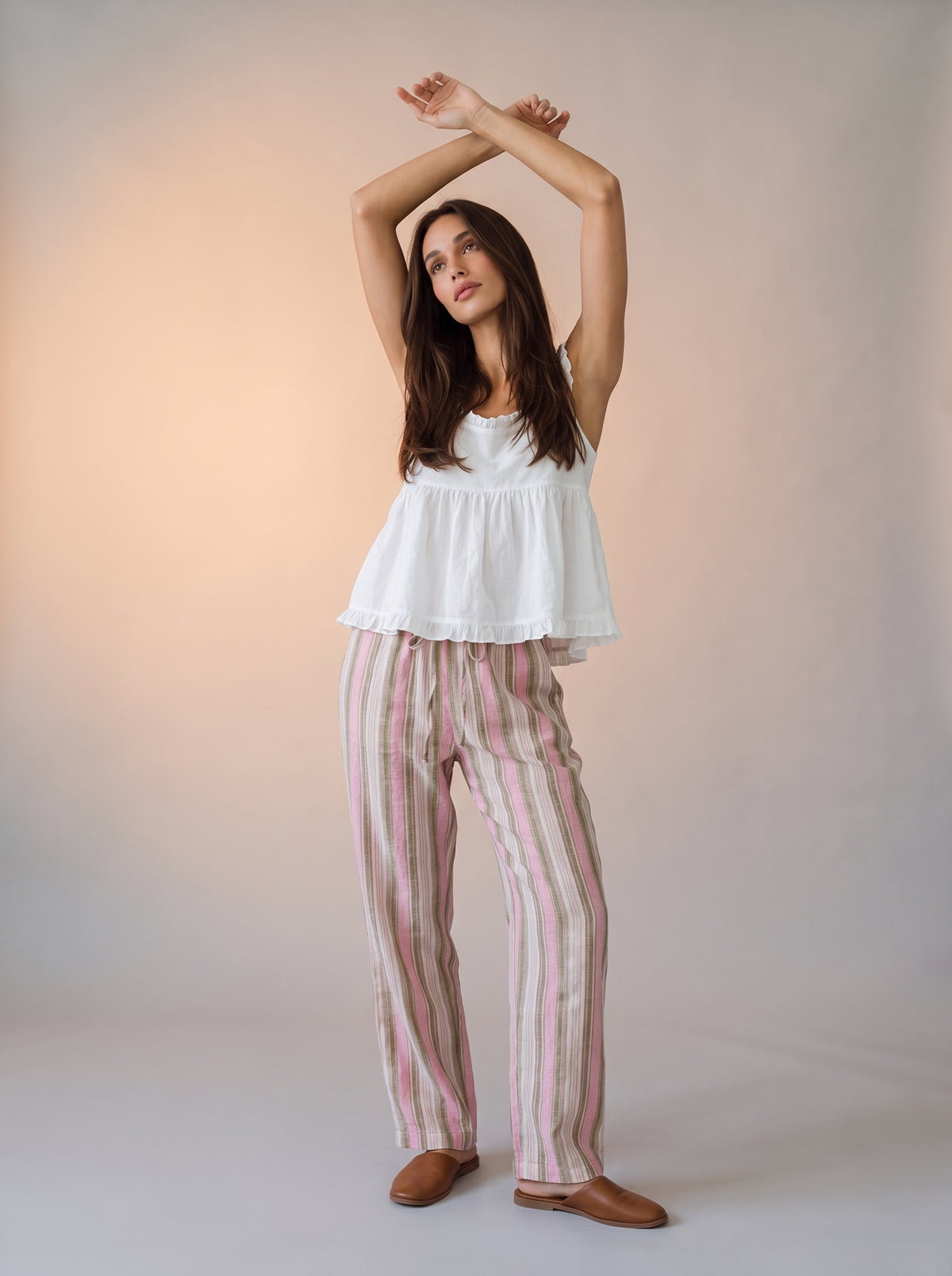 Rainbow stripe pants