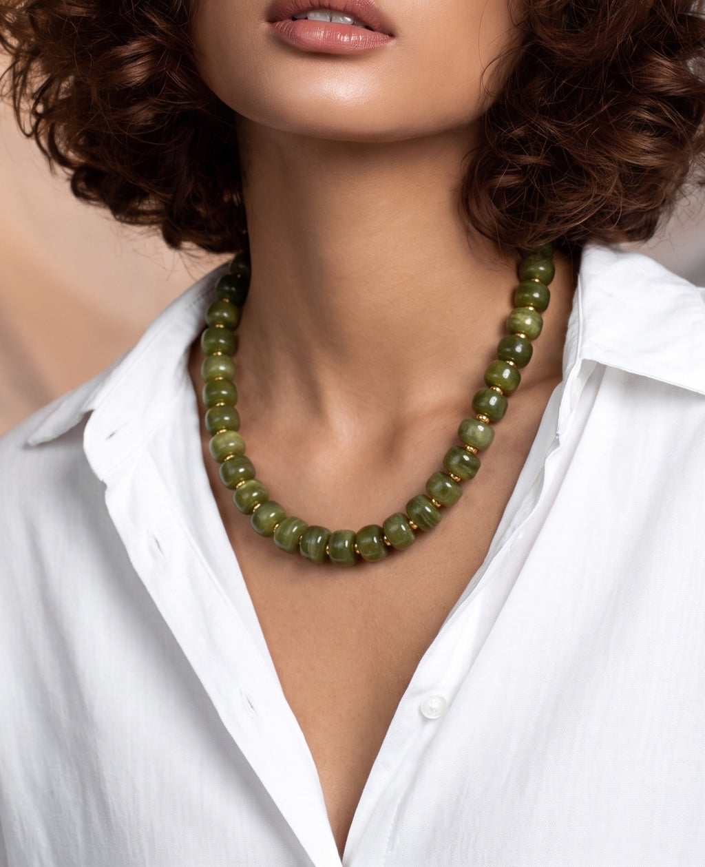 Statement beaded necklace