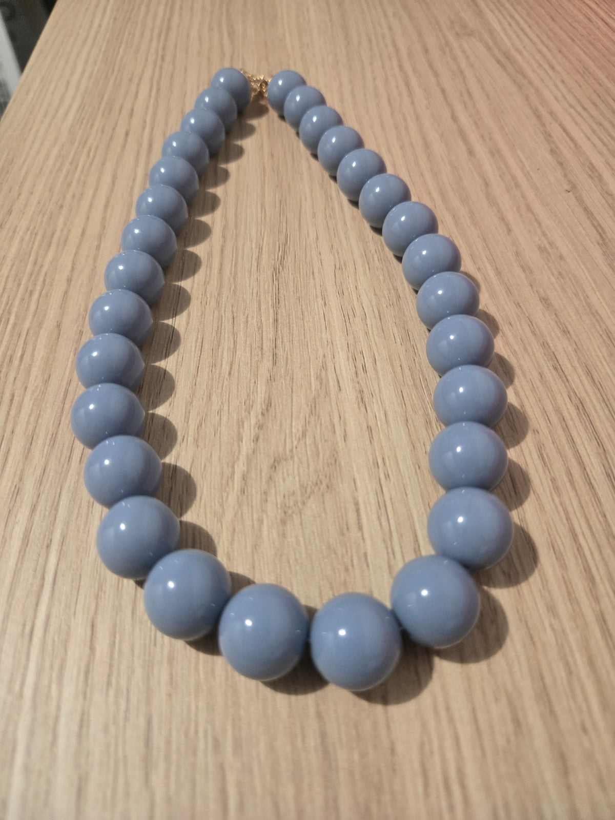 Blue beaded necklace