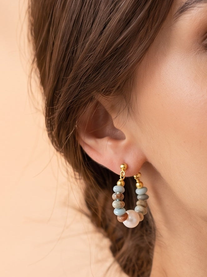 Dainty beaded detail earrings