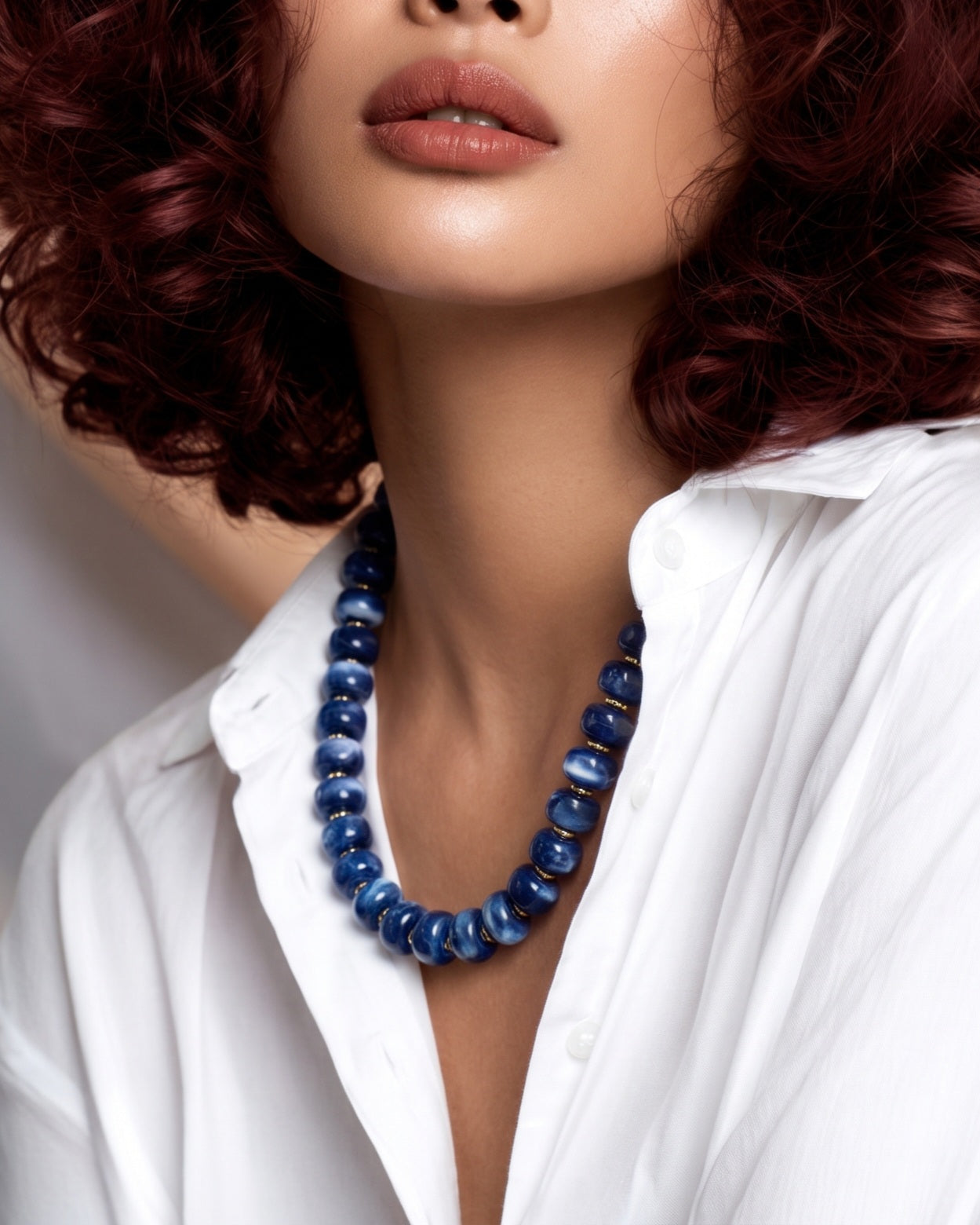 Statement beaded necklace