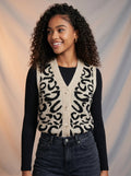 V neck sleeveless cardigan