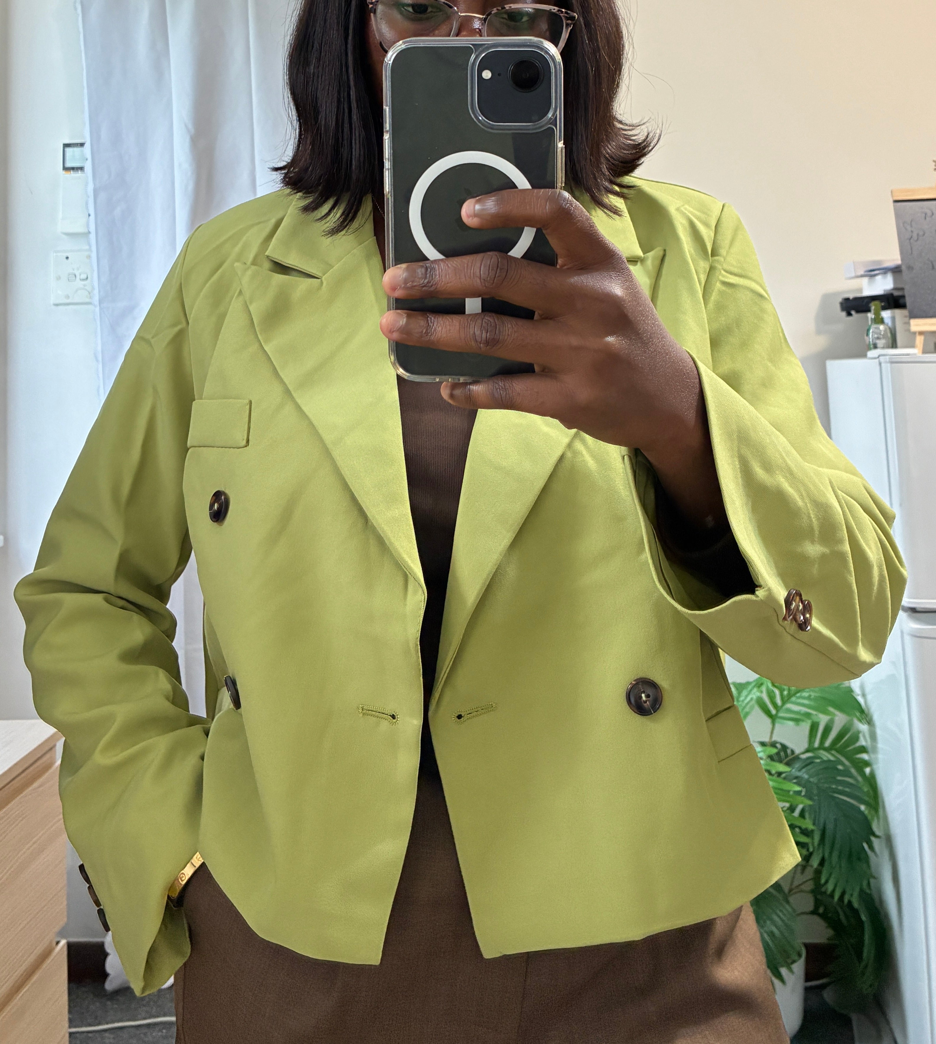 Cropped blazer jacket