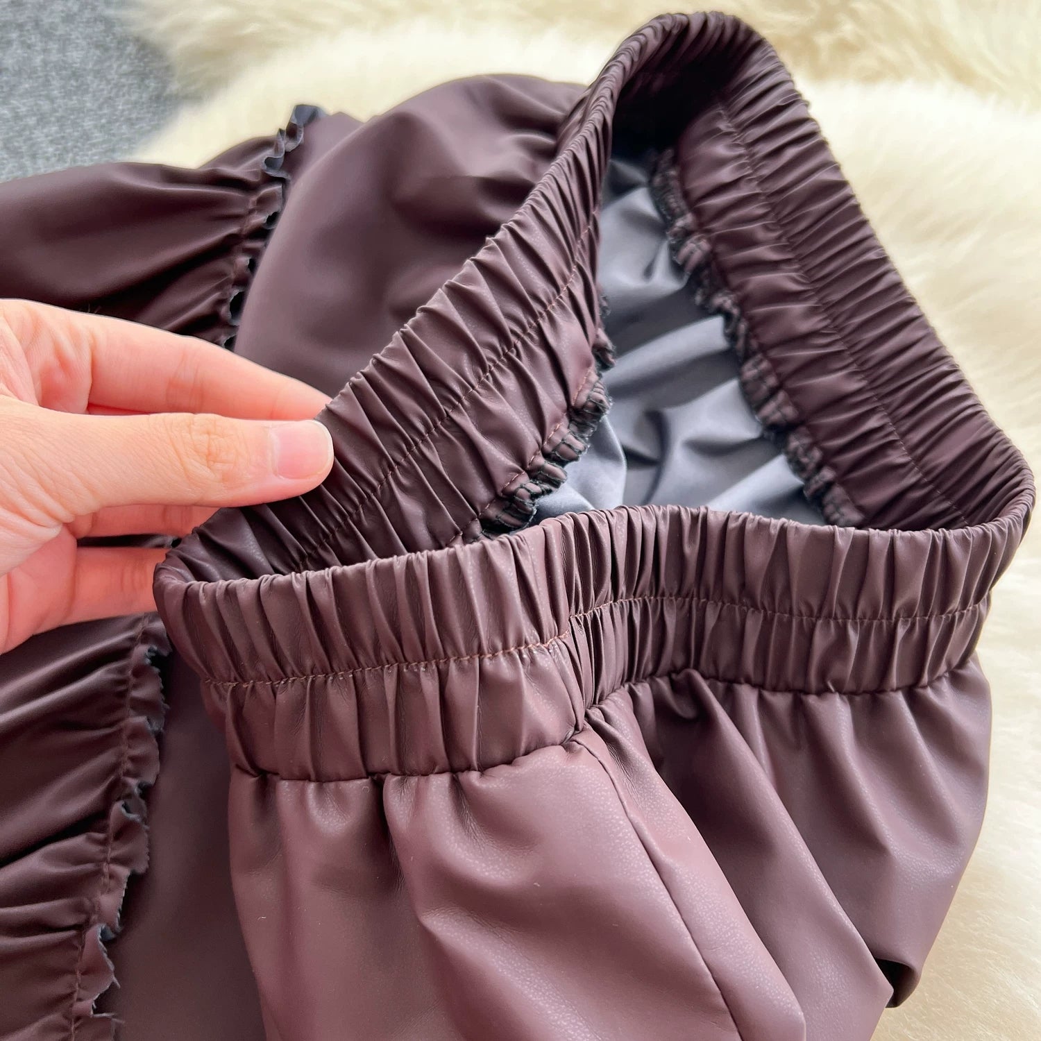 Elastic waist detail maxi ruffle skirt
