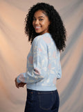 Floral knit jumper