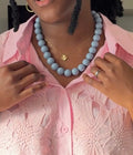 Blue beaded necklace