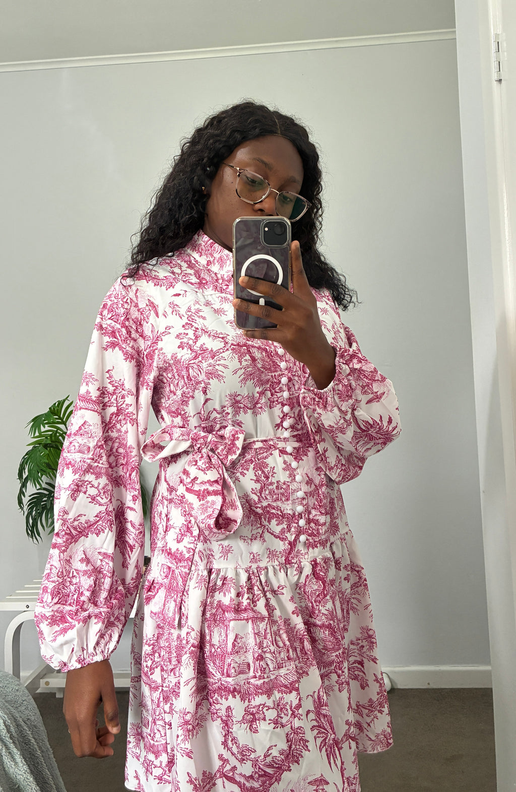Vibrant floral print dress