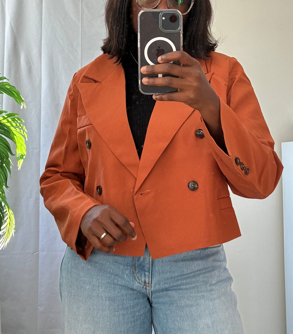 Cropped blazer jacket