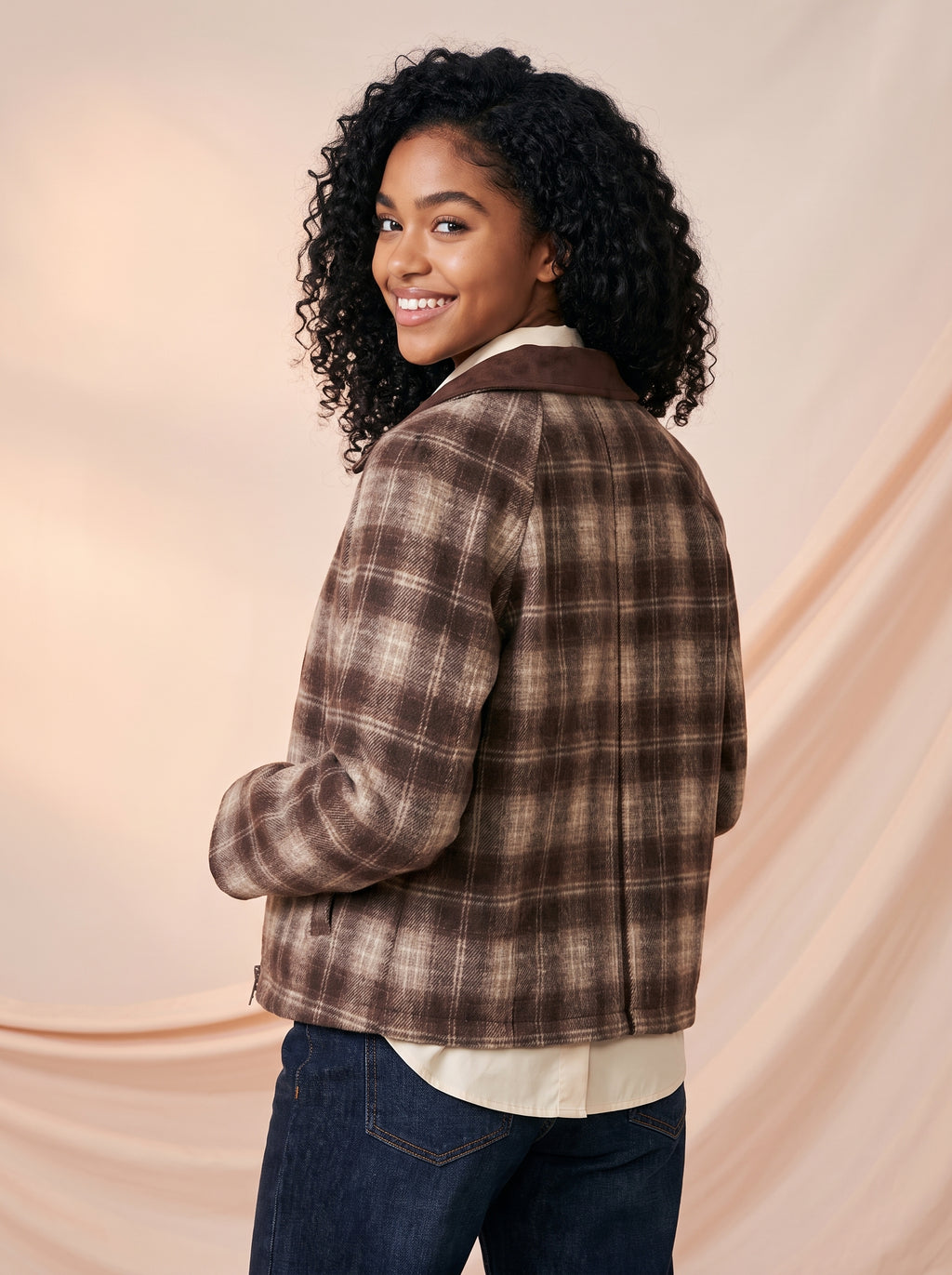 Brown checkered Jacket