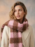 Checkered winter neck scarf