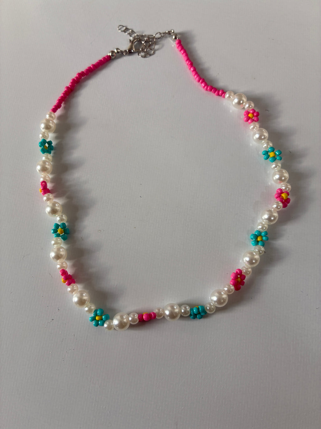 Beaded flower necklace