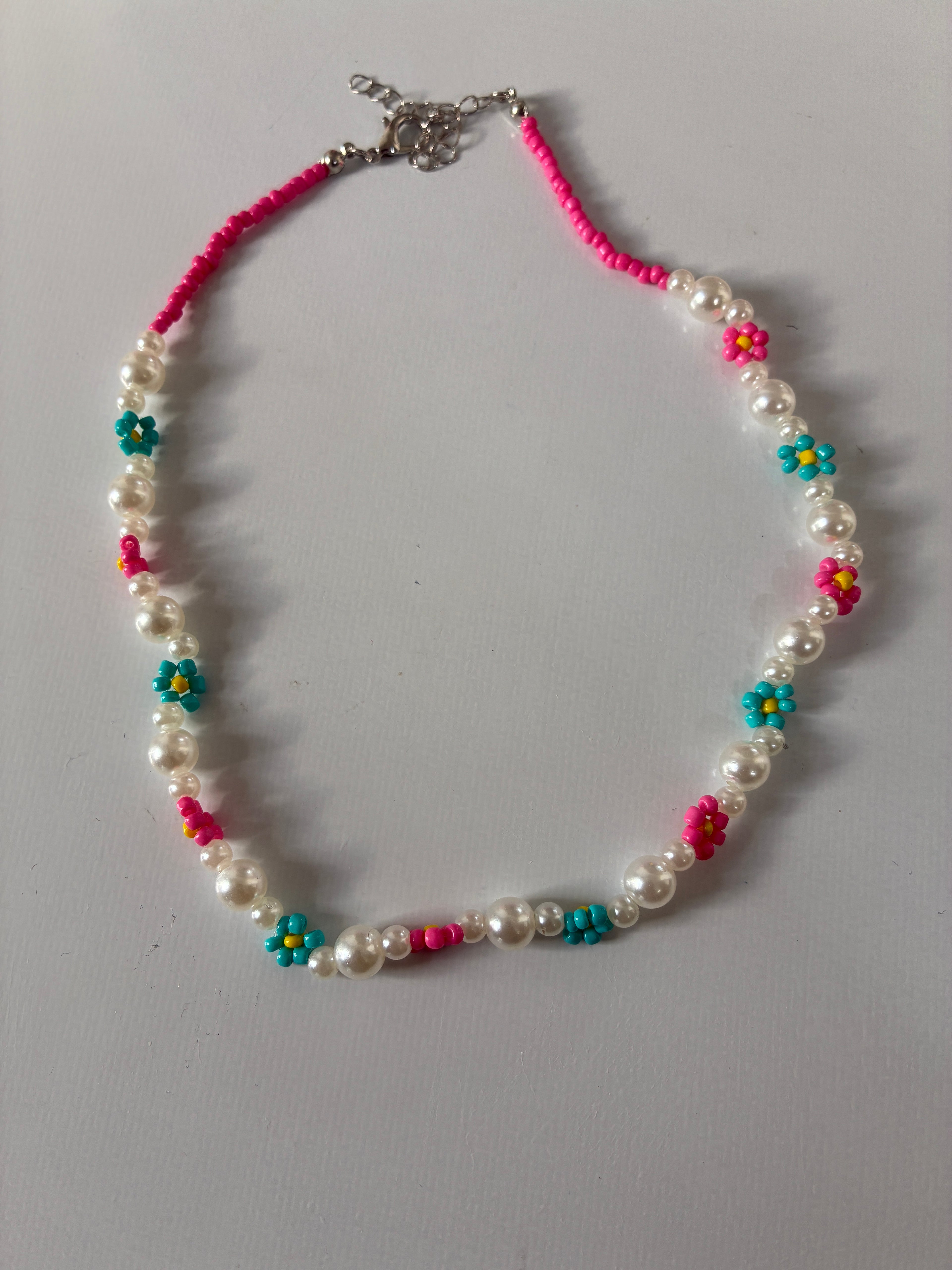 Beaded flower necklace