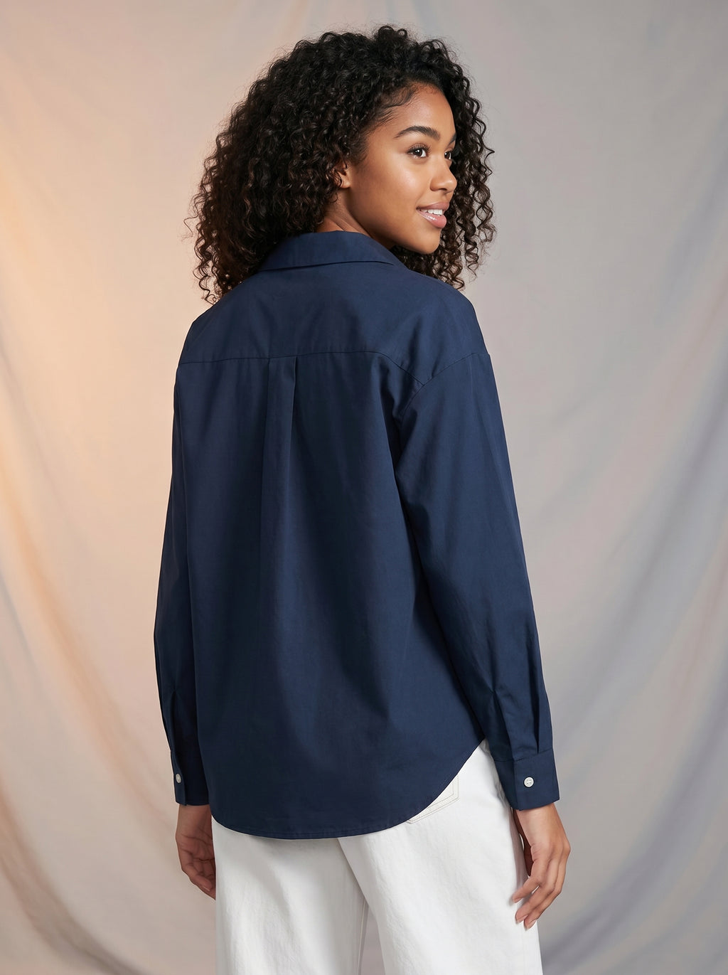 Floral embroidery detail shirt