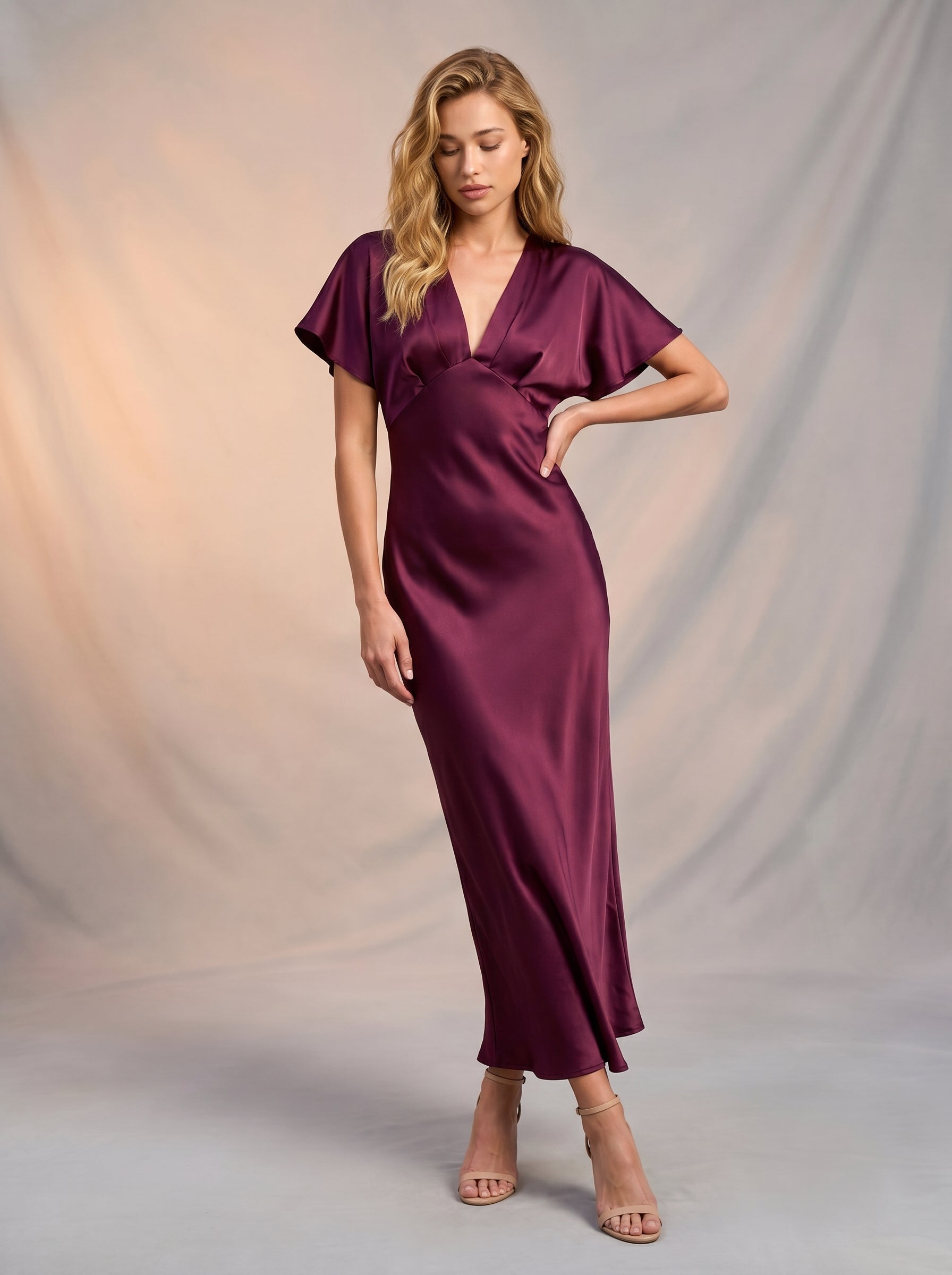 V neck dress