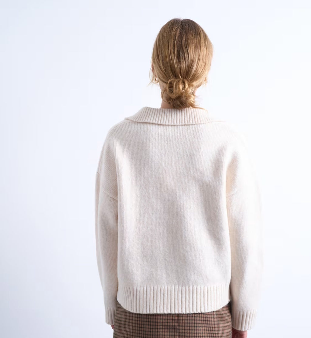 V-Neck collared sweater