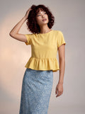 Ditsy blue floral print skirt
