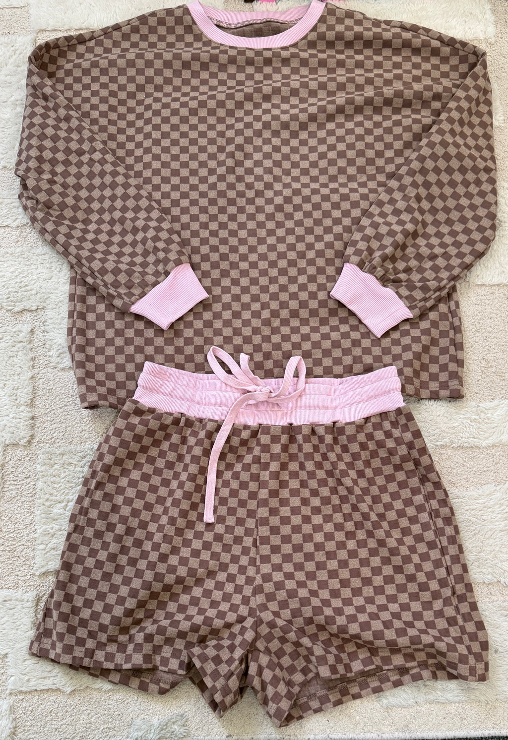 Checkered two piece set