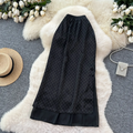 Black polka dot skirt