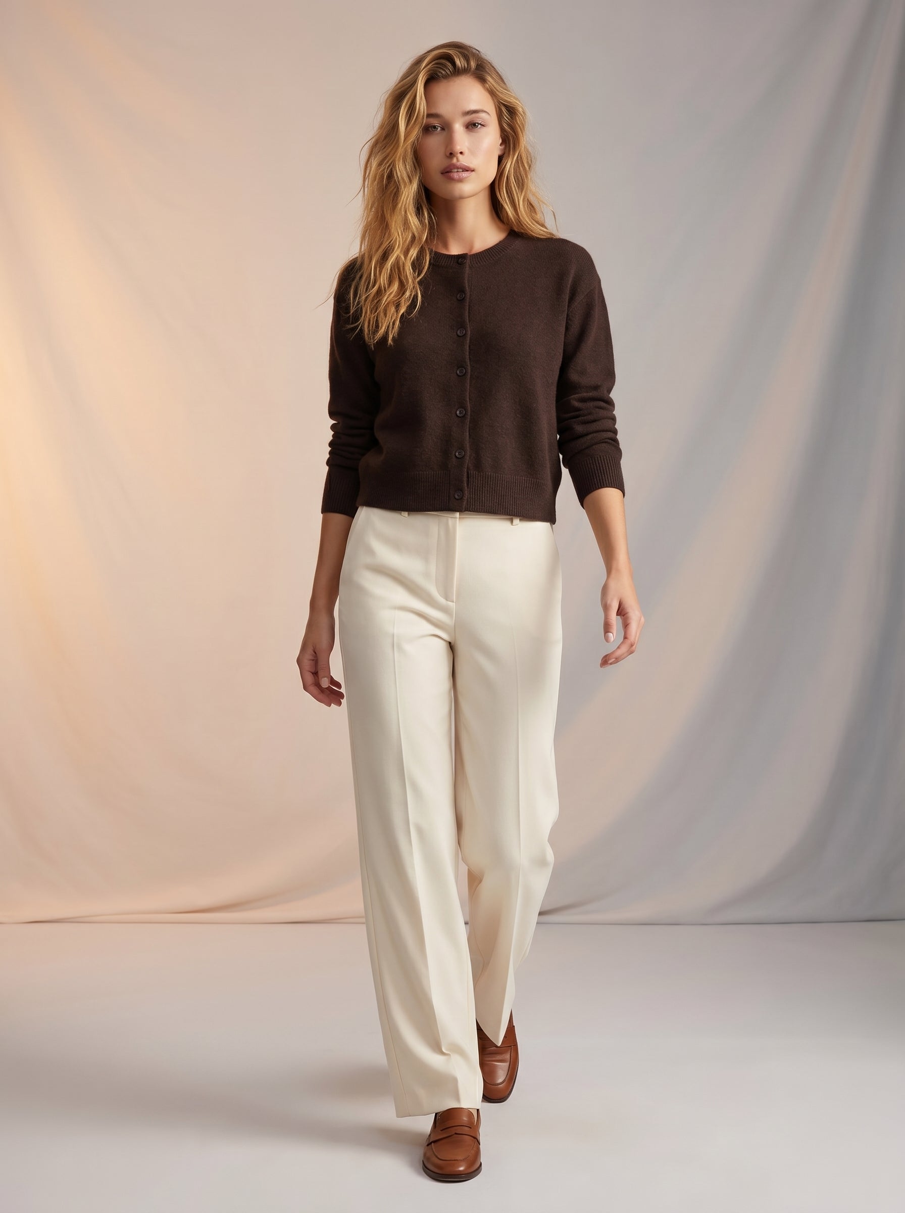 Cozy brown cardigan
