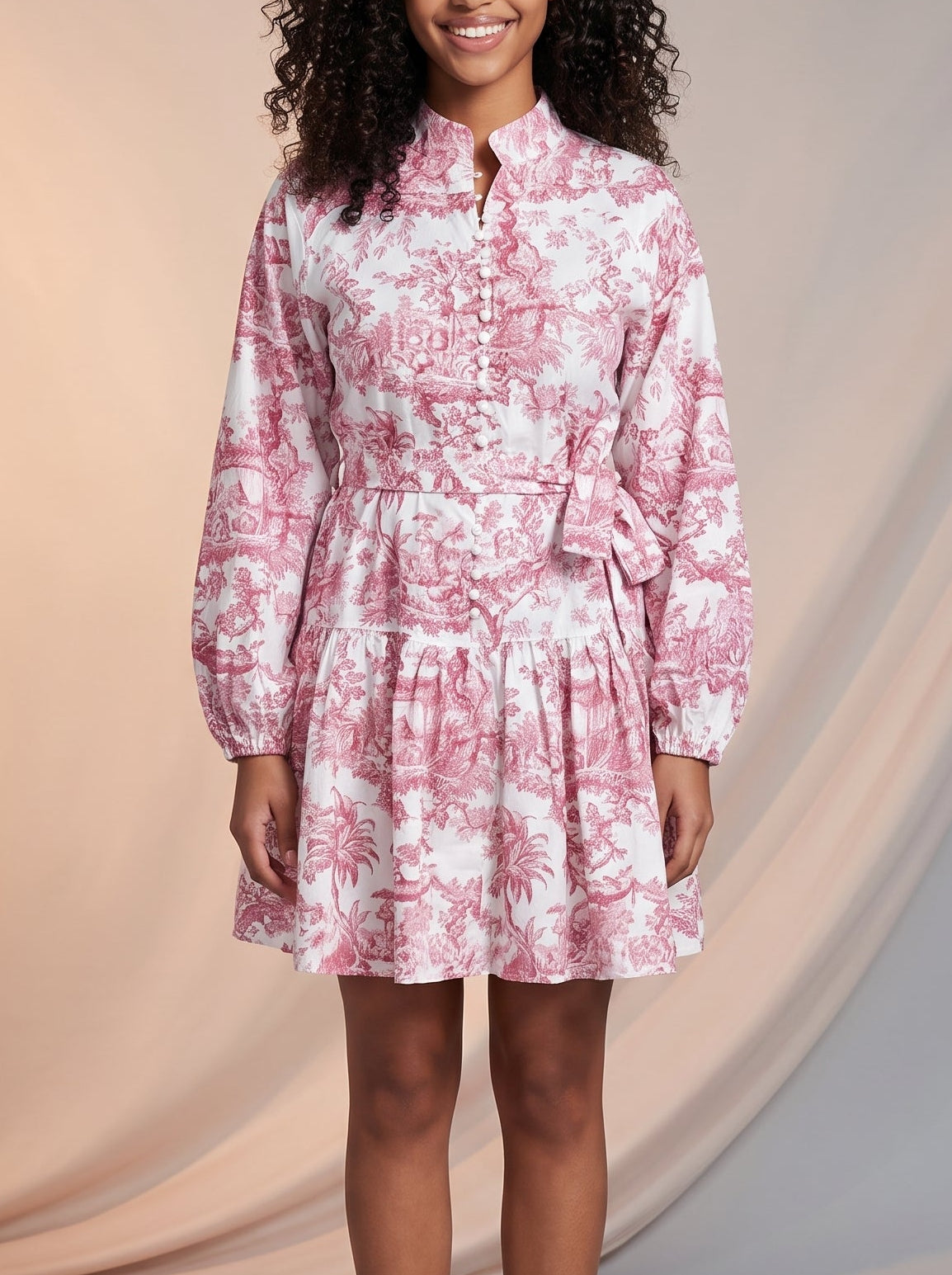 Vibrant floral print dress
