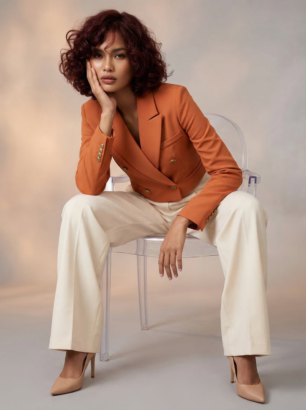 Cropped blazer jacket