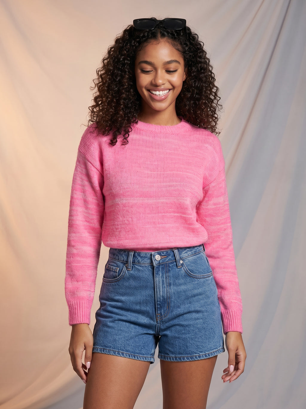 Pink subtle striped Jumper