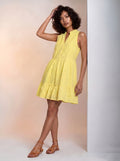 Yellow ruffle dress