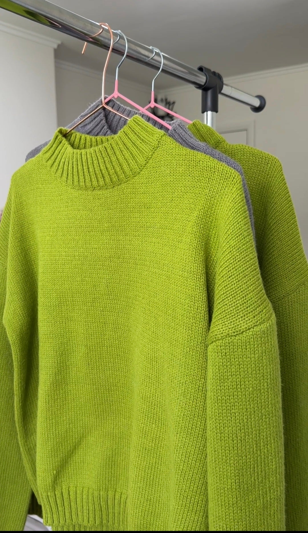 Mock neck flare sleeve Sweater