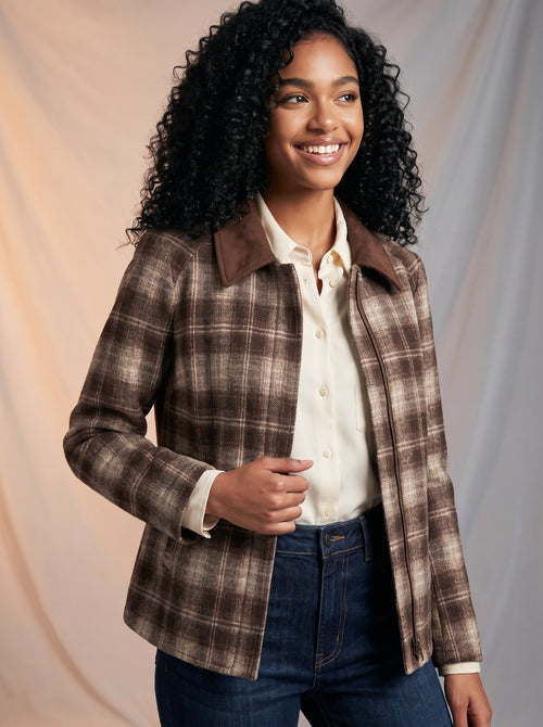 Brown checkered Jacket