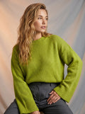 Mock neck flare sleeve Sweater
