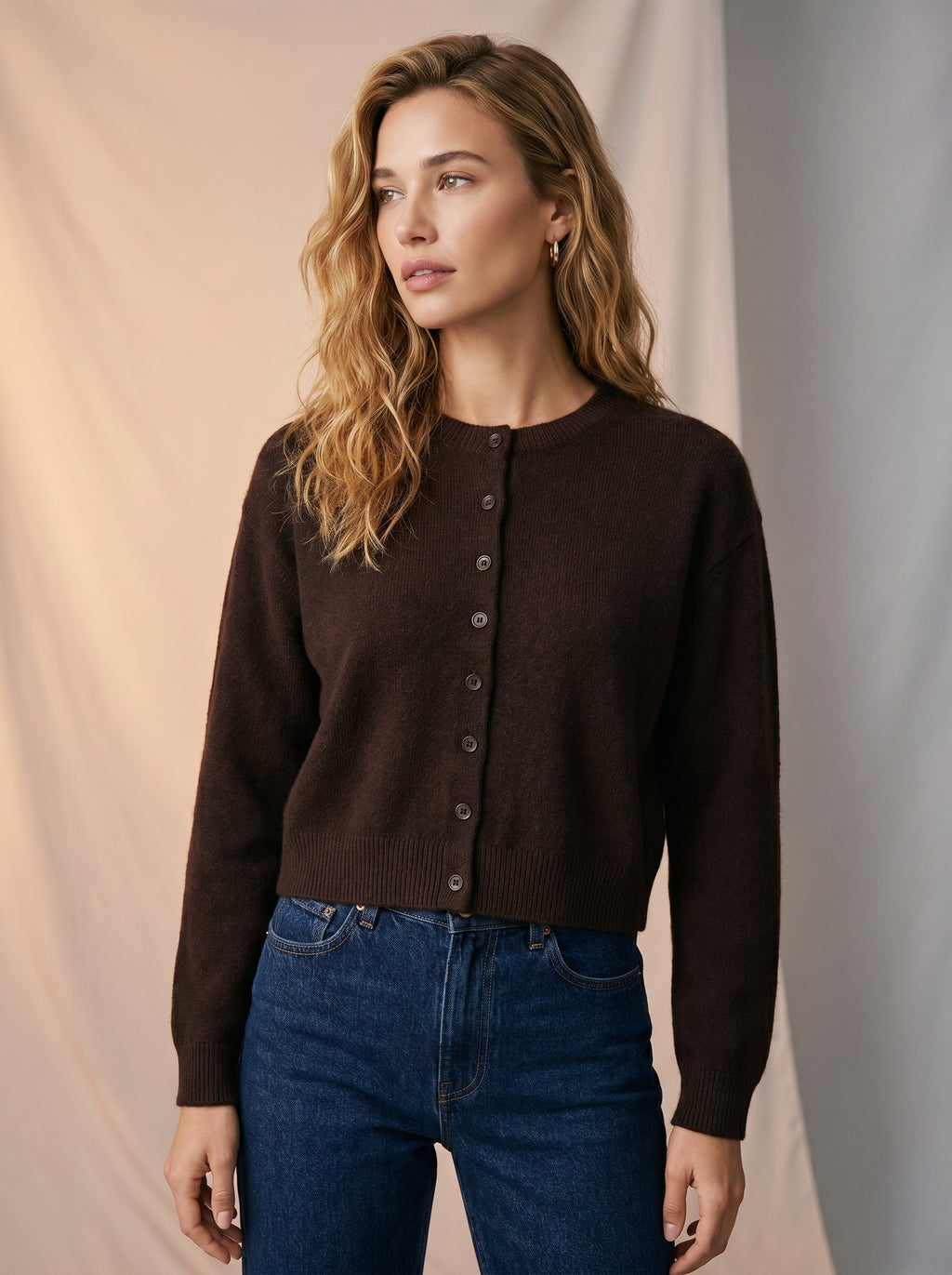 Cozy brown cardigan