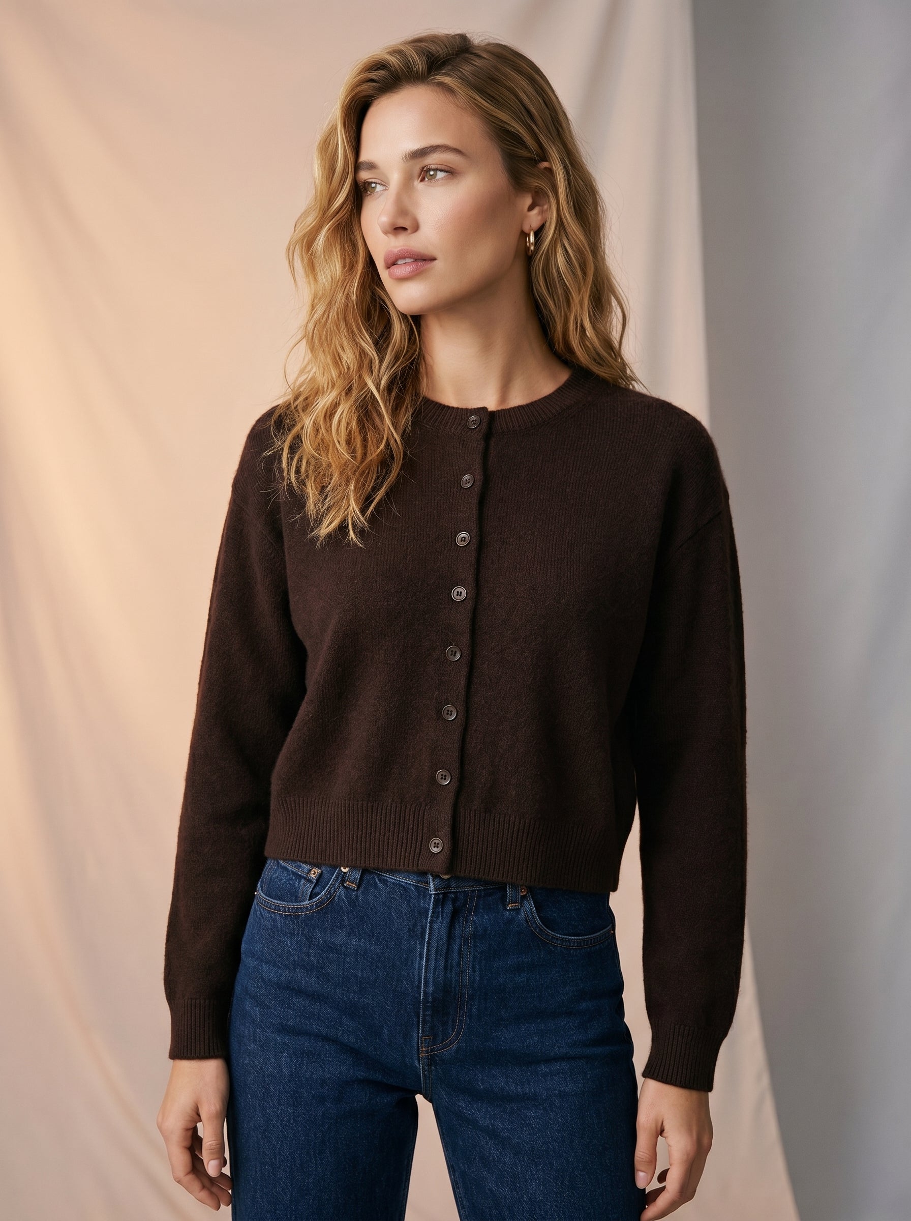 Cozy brown cardigan