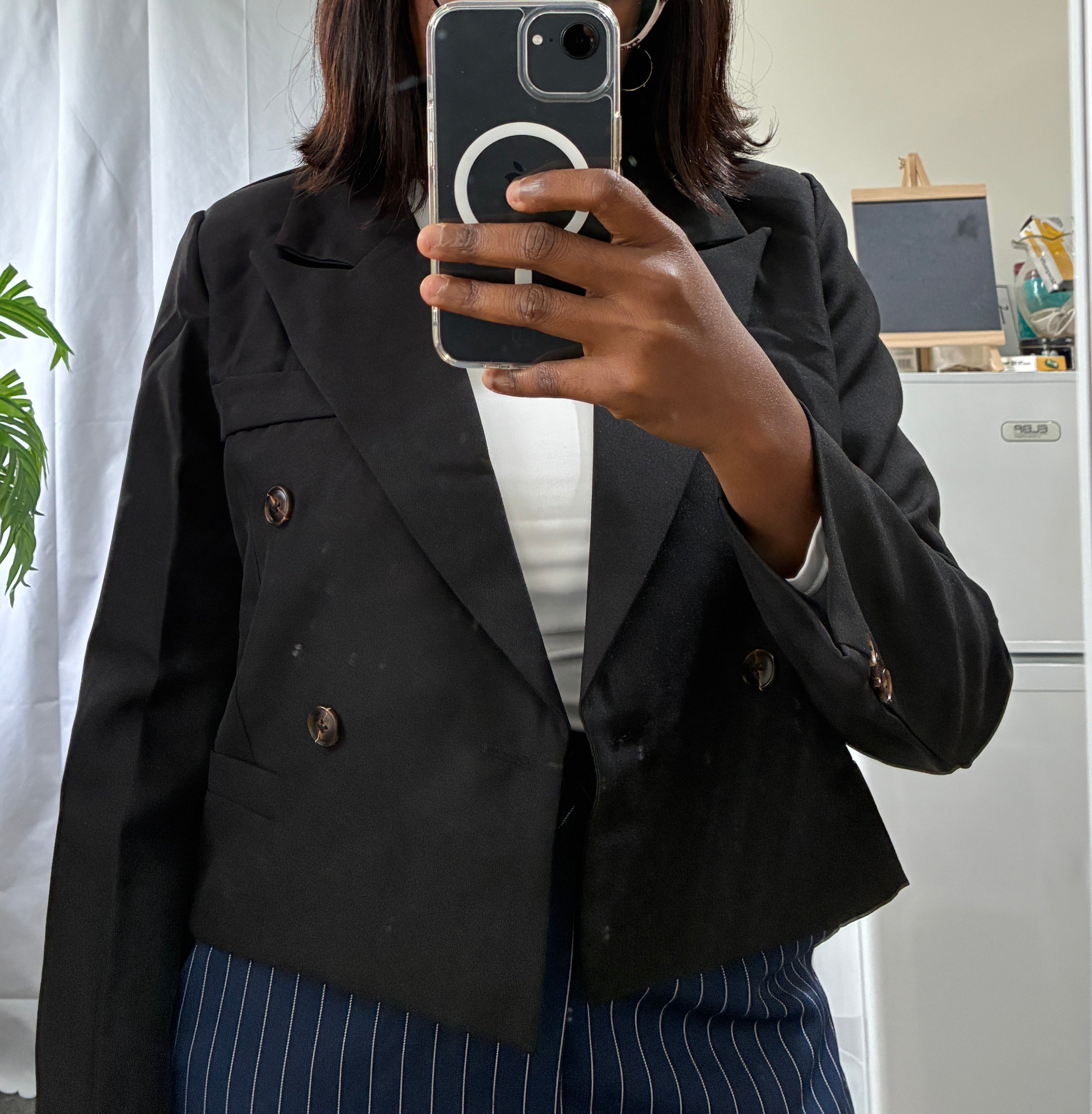 Cropped blazer jacket