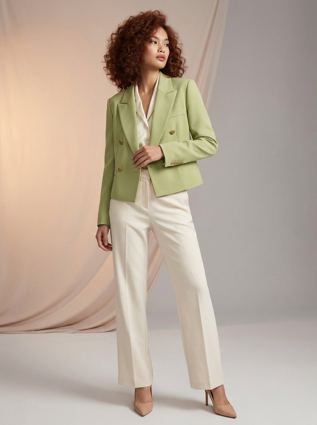Cropped blazer jacket