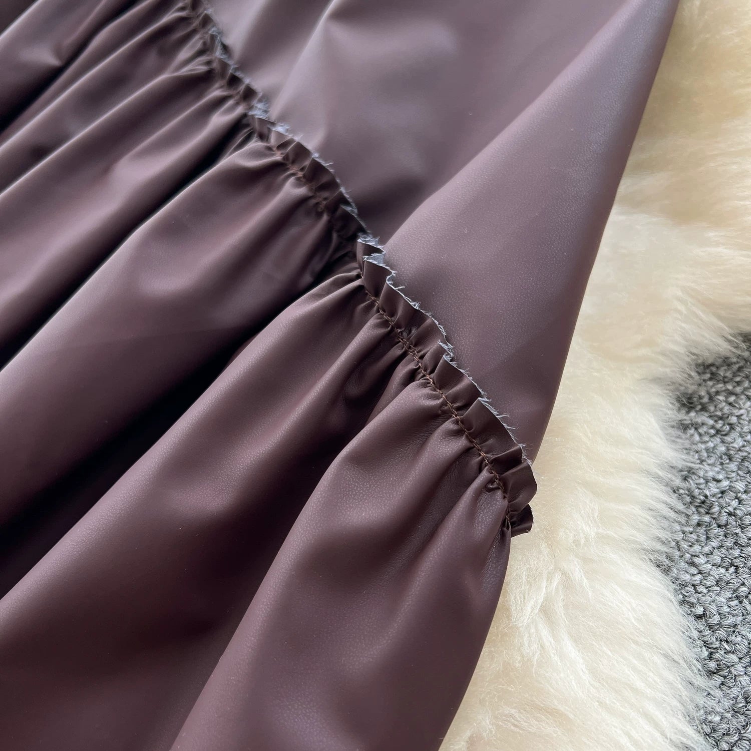 Elastic waist detail maxi ruffle skirt