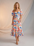 Pastel paint design floral dress