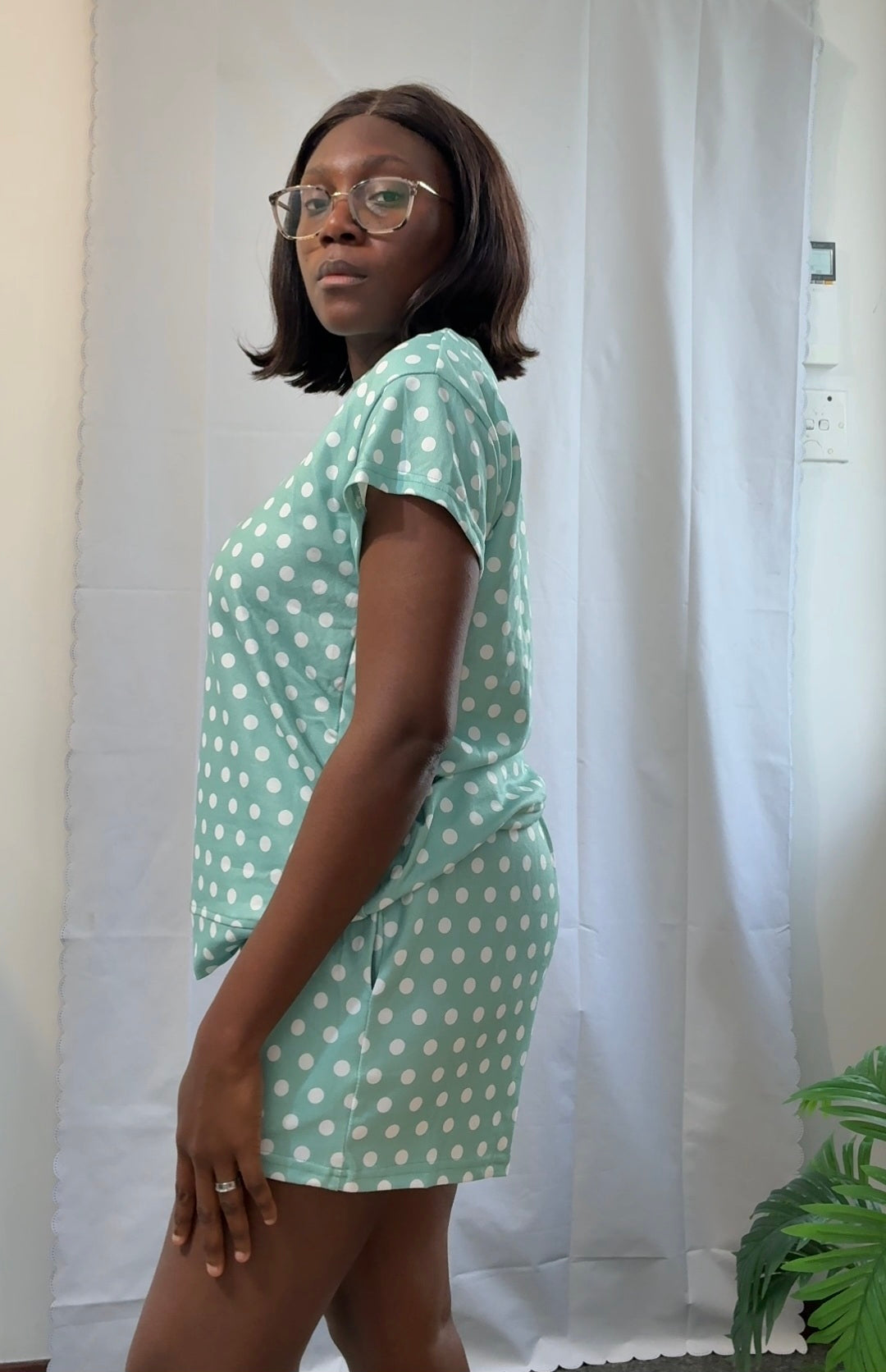Polka dot two piece set